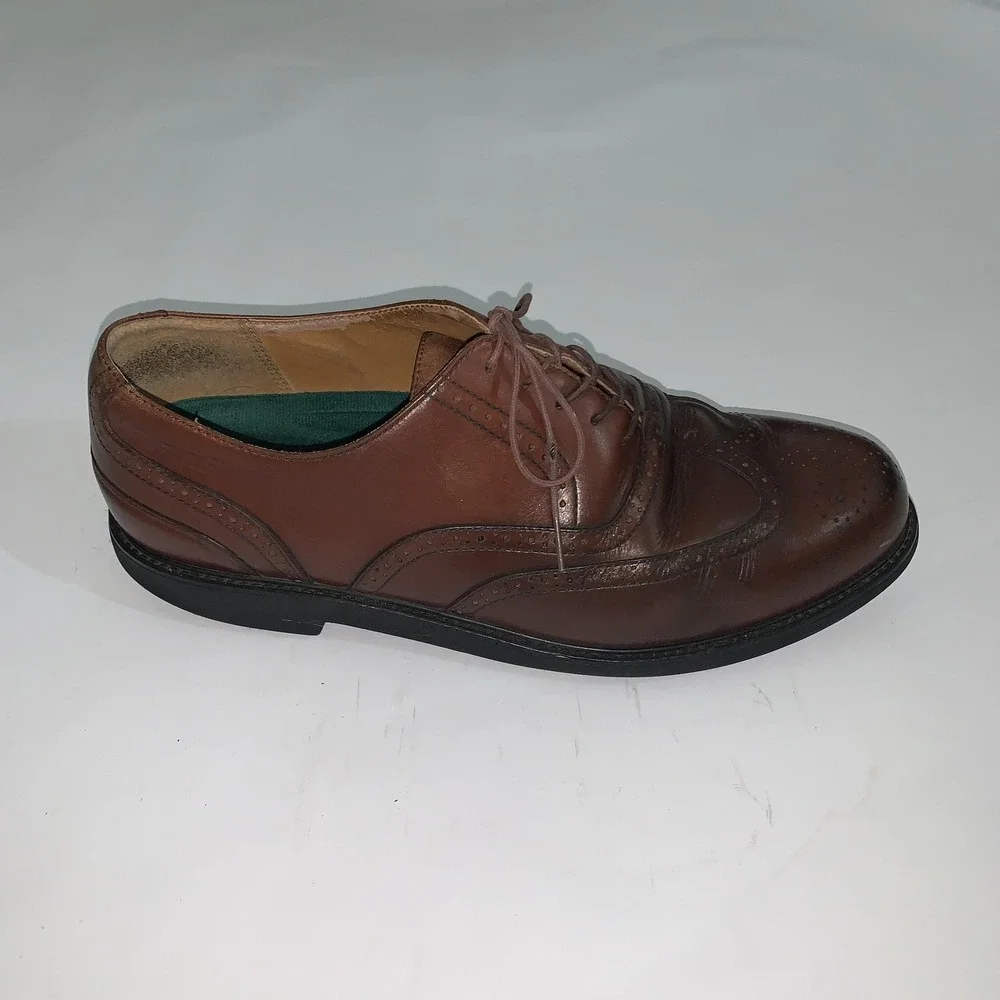 Rockport Shoes Mens Size 11 W Brown Leather Wingtip Brogue Dress Oxford Comfort